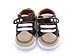 Bigood Baby Toddler PU Leather Crawl Shoes Stars Walking Sneaker 13cm Brown