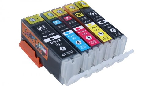 Start – 5 Chip Reinigungspatronen kompatibel zu Canon PGI-550 / CLI-551 Druckerpatronen zur Druckkopfreinigung für Canon Pixma iP7250, iP8750, iX6850, MG5450, MG5550, MG6350, MG6450, MG7150, MX725, MX925