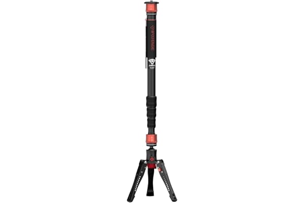 IFOOTAGE Cobra 3 A180T 3-en-1 Caméra Monopode Télescopique Vidéo et Photographie Professionnelle Trépied Convient aux Appareils Photo Reflex et Caméscopes Aluminium 180cm