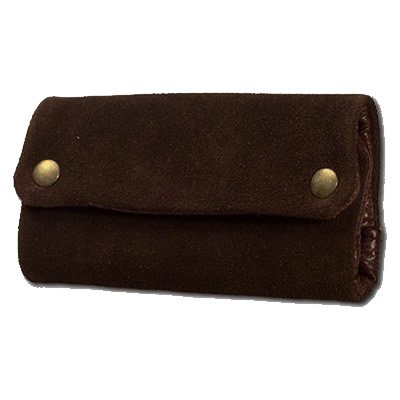 Blague à tabac marron et tP04 brownie en daim marron