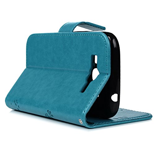 Badalink Hülle für Samsung Grand Neo i9060 Hülle Schutzhülle Bunt Druck PU Leder Flip Wallet Case mit Magnetverschluss Bäume Baum des Lebens Muster Cover Handyhülle Schale - 7