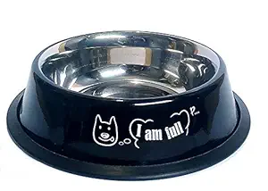 LUCKY STORE Anti Skid Dog Bowls Export Quality Bone & Paw Pet Bowl for Feeding Dogs Cats and Pets 900 ML (L)