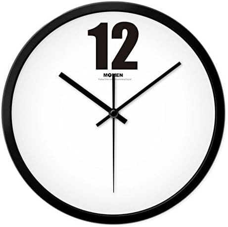 Living Room Mute Wall Clock Clock Bedroom Concepts 12 Hourly Simple Hanging Table Quartz Clock Black ( Size : 14in )