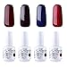 Vishine Gelpolish Nail Art UV LED Gel Nail Polish Soak Off Manicure Kit 4 Colors Set C192