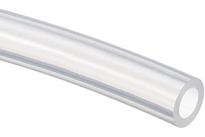 sourcing map Tubo de silicona de 10 mm de diámetro interior x 16 mm de diámetro exterior de 5 m de tubo de goma flexible de silicona para transferencia de bomba transparente