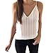 Produktbild Tohole T-Shirt Damen Sommer Schulterfrei Camis Ring Crop Top Leibchen Bluse TräGershirts Strappy Tops Vest Weste Pulli Sexy äRmellos Shirt Mode Rundhals Camisole Tank (Weiß 1,2XL)