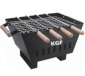 KGF TRAPPER BBQ MD-4802 Charcoal Barbeque Compact Size with Elegant Look, Color Classy Black