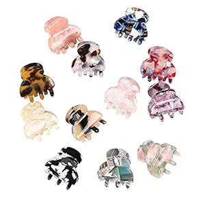 STAR WORK -Hair Clips for Women and Ladies Hair Accessories Resin Hair Barrettes Fashion French Design Clips for Women (PATTERN-2 (PACK OF 6))