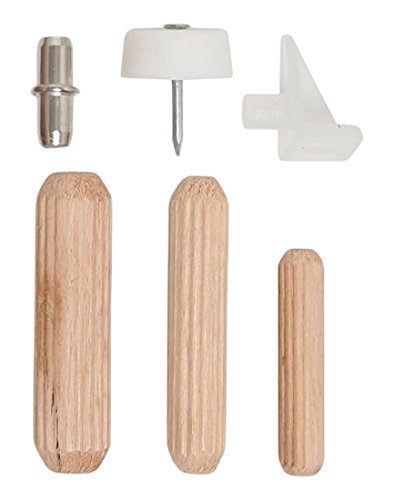 Kraftmann 88158 | Shelf Carrier/Wooden Dowel Assortment | 54 pcs.