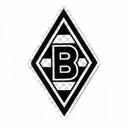 Preisvergleich Produktbild Borussia Mönchengladbach Edelaufkleber "Raute" schwarz 12,5 x 20 cm VFL