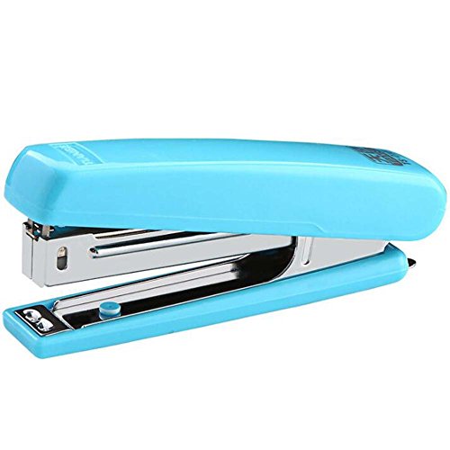 Preisvergleich Produktbild LUCHA Arbeits-sparende Handmaschinen-Heftgerät für Schreibtisch, 20 Blatt Kapazität, Integrierter Klammerentferner, 3 Stück, gelb / hellblau / hellgrün hellblau