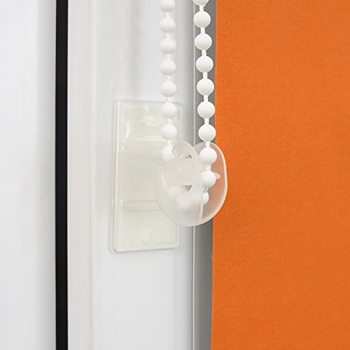 ROLLMAXXX Thermo Verdunkelungsrollo Klemmfix ohne Bohren (80 x 150 cm, Orange) - 7