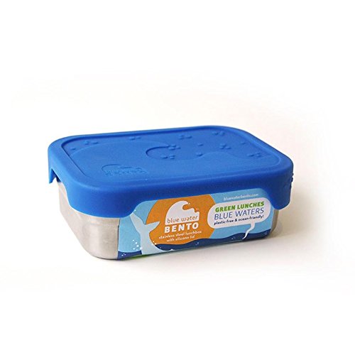 ECOlunchbox | Blue Water Bento | Splash Box, Edelstahldose mit Silikondeckel | Lunchbox | Brotdose | Bento Box