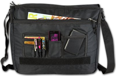 DANIEL RAY Umhängetasche MAHINA Schultertasche Damen Laptop Tasche Notebook Messenger Schwarz - 5
