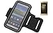 Produktbild K-S-Trade Für Sony Xperia L2 Dual-SIM Neopren Jogging Armband Sportarmband Oberarmband schwarz für Sony Xperia L2 Dual-SIM mit Reflektor Streifen. Fitness Lauf Armband