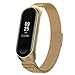 Produktbild MuSheng Xiaomi Mi Band 3, Geschäft Luxus Magnetic Loop Edelstahl Uhrenarmband für Xiaomi Mi Band 3 (Gold)