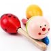 YQing 1 Pcs Egg Shaker Kids Wooden Maracas Rattle Shakers Musical Educational Toys(Random Color Pattern)
