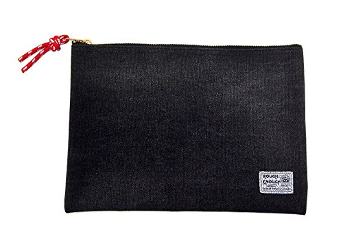 Rough Enough 32 x 22 cm heavy Canvas - Vintage documento carpeta soporte, color Stone Black