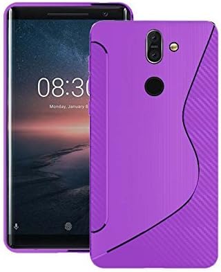 Mobile Phone Case Cover Compatible For Nokia 8 Sirocco Silicone Gel S Line Ultra Thin Case Cover In Purple