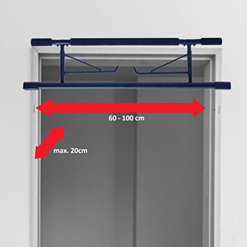 Profi Klimmzugstange „Extreme Chin Up“ von Sportastisch :: speziell verstärkter Stahl und extra breite Griffzonen :: Bruchfeste Stützstange garantiert maximale Stabilität :: belastbar bis 180kg,:: schnell aufgebaut, kein Schrauben notwendig :: perfekt für Klimmzugtraining zu Hause :: Kostenloser BONUS: exklusives eBook „Klimmzugtraining“ :: optimal mit der Premium Klimmzughilfe PullHard erweiterbar :: inklusive 3 Jahren Sportastisch Produktgarantie - 5