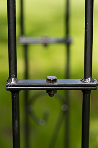 Rosenbogen 10mm Massiveisen! Breite: 200cm Schwarz aus Metall - 8