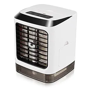 Belity Portable Mini Air Conditioner Desktop Air Cooler Humidifier USB Mini Fan with LED Light for Home or Office