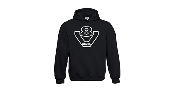 Scania V8 - Felpa con cappuccio Nero XXL : Amazon.it: Abbigliamento