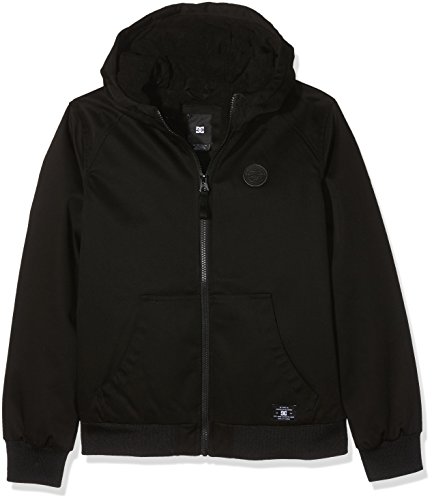 DC Shoes Ellis 4 Boy Chaqueta Resistente Al Agua con Capucha, niños, Negro (Anthracite Solid), 16/XL - DC Shoes