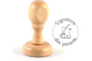 tampon bois avec mention Signature des parents