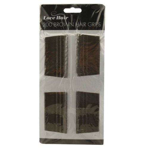 Ardisle 200 BROWN WAVY HAIR KIRBY BOBBY PINS SLIDES GRIPS CLIPS WAVED CLAMPS STYLING