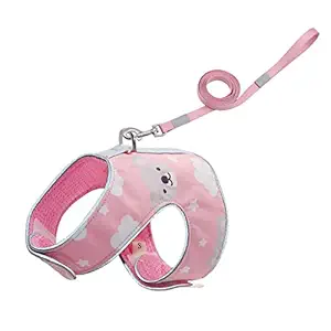 Meri SHOPP Cat Harness Soft Adjustable Pet Vest for Walking Small Medium Large Cats XS Pink