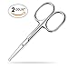 Mabox Facial Hair Scissors (Made of Forged & Polished Stainless Steel) - Safety Hair Scissors for Eyebrows, Eyelashes, Nose hair, Ear hair, moustache and beard