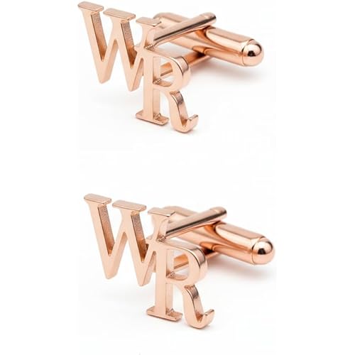 MOSKAI® Custom Initial Cufflinks for Men | Personalized Monogram Alphabet Cufflink Set | Engraved Letter Cuff Links | Stylish Men’s Jewelry Gift for Weddings and Formal Wear