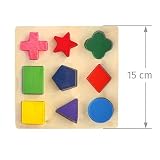 Spannendes Geometriepuzzle – Pädagogisches Lern-Spiel – Quadrat mit verschiedenen geometrischen Formen zum Puzzeln – Klein-Kinder ab 3 Jahre - 3