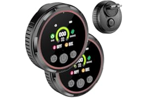 5IN1 Plug in Rauch & Kohlenmonoxid-Detektor & brennbare Erdgas-Kombination Built-in Backup-Batterie HD-Bildschirm [Rauch CO Gas Temp Feuchtigkeits-Sensor] für Home Hotel RV HD13-CGS (Schwarz 2 Stück)