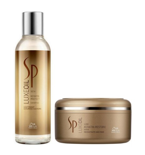 WELLA SP System Professional Luxe Oil Duo Keratin Protect Shampoo 200ml + Keratin Restore Mask 150ml