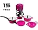 Produktbild GYD Pink Topf- und Küchengeräte Set, 15 Teile