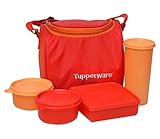 Tupperware Best Lunch Set with Bag, 4-Pieces, Orange