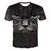 Produktbild YCQUE Herren T-Shirts Lustige Jungen Männer 3D Löwe Druck Sommer Täglich Oansatz Lose Slim Fit Mode Lässig Straße Kurzarm T-Shirts Top T Bluse