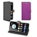 Produktbild Kompatible mit ZTE Blade V7 Lila Geldbörse Book Flip Schutzhülle