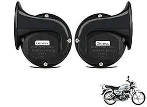 Generox Windtone Horn for Hero Splendor Plus Scooter (Set of 2)