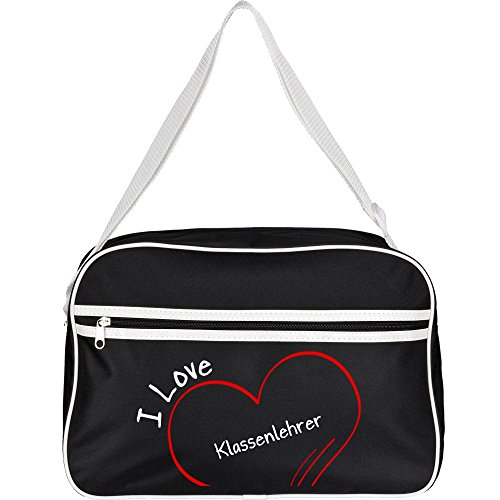 Preisvergleich Produktbild Retrotasche Modern I Love Klassenlehrer schwarz
