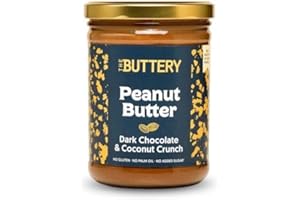 The Buttery – Peanut Butter Dark Chocolate Crunch/Crema de Cacahuete Crujiente con Chocolate Negro, 100% Cacahuete Alto Oleico Saludable, Sin Aceite de Palma, Fuente de Proteína, Apto Veganos - 800g