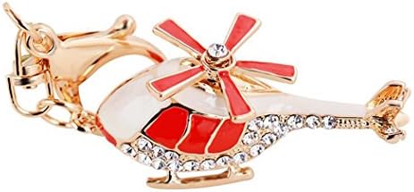 BhgytecShining crown Crystal Women Rhinestone Airplane keyring Keychain Bag Charm Purse Pendant Gift
