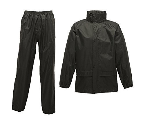 Preisvergleich Produktbild Regatta Mens 2 Piece Waterproof Rain Suit TRW467 Black