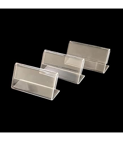 50 Pcs Mini Acrylic Sign Holders - 7cm X 4cm Clear Display Stands For Price Tags & Labels