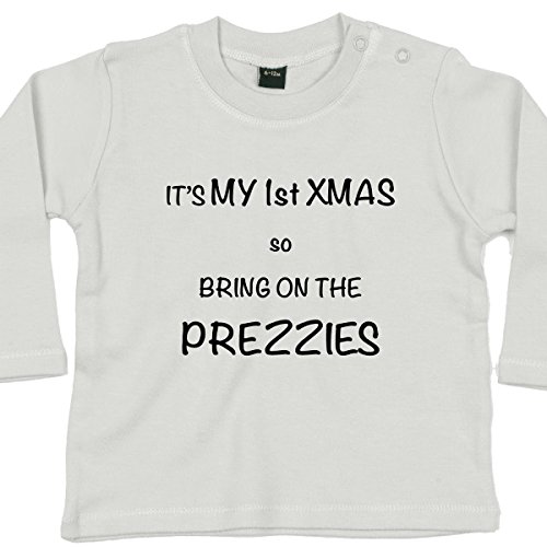 1st Xmas - Funny Baby T-shirts, 12 to 18 mths, White
