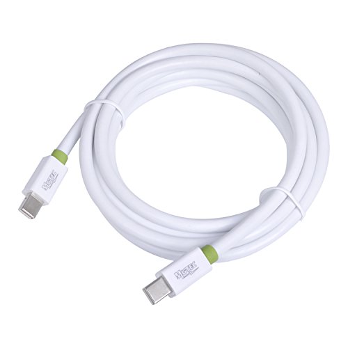 MutecPower 2 Stück von 2 meter Mini DisplayPort (DP) männlich auf Mini DisplayPort (DP) männlich Kabel – 4K Ultra HD – Weiß – 2m Mit 2 Kabelbinder - 3