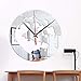 Produktbild Kreative Wanduhr, Erdspiegel, Uhr, Wohnzimmerspiegel, Silbernadel, 28 * 28cm
