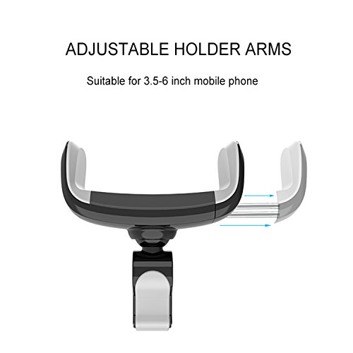 Supporto Smartphone Auto, USAMS Air Vent Mount Cellulare Auto Supporto 360 Gradi Rotazione Supporto auto Smartphone per Apple iPhone 8/8plus/X/7 Plus/6, Samsung Galaxy S8/S8 Plus/S7/S6, LG, HTC, Dispositivi GPS, Grigio